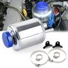 Racing Power Steering Fluid Reservoir Tank with Clamps Aluminium Alloy Fuel Cell Surge Tank Power Steering Oil Catch Can Tank