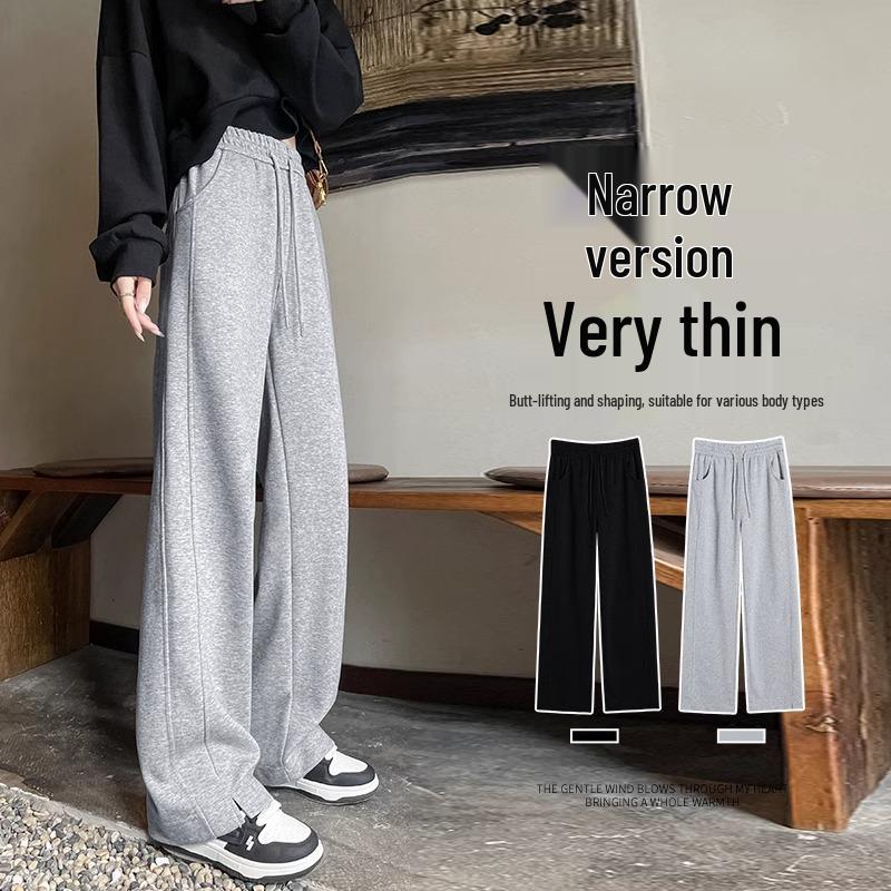 

Fleece-Lined High-Waisted Straight-Leg Pants for Women - New Sporty Style for Autumn/Winter 2024 XL