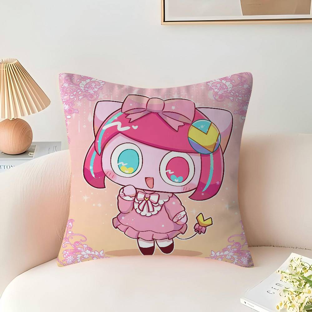 Poyoroid Pillow Covers Cartoon Sofa Decorative Home Double-sided Printing Short Plush Cute Cushion Cover