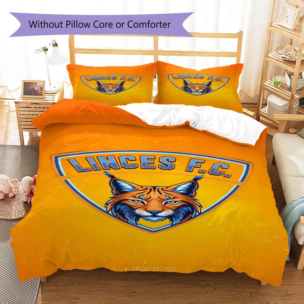 Linces FC Pattern Bedding Set Quilt Cover Pillowcase Home Decor Gift (1 * duvet cover + 2 * pillowcase, without core)