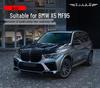 BMW X5M F95 Carbon Fiber Body Kit: Front Lip Splitter, Rear Lip, Side Skirts, Wind Deflectors, Tail Wing with Lights.