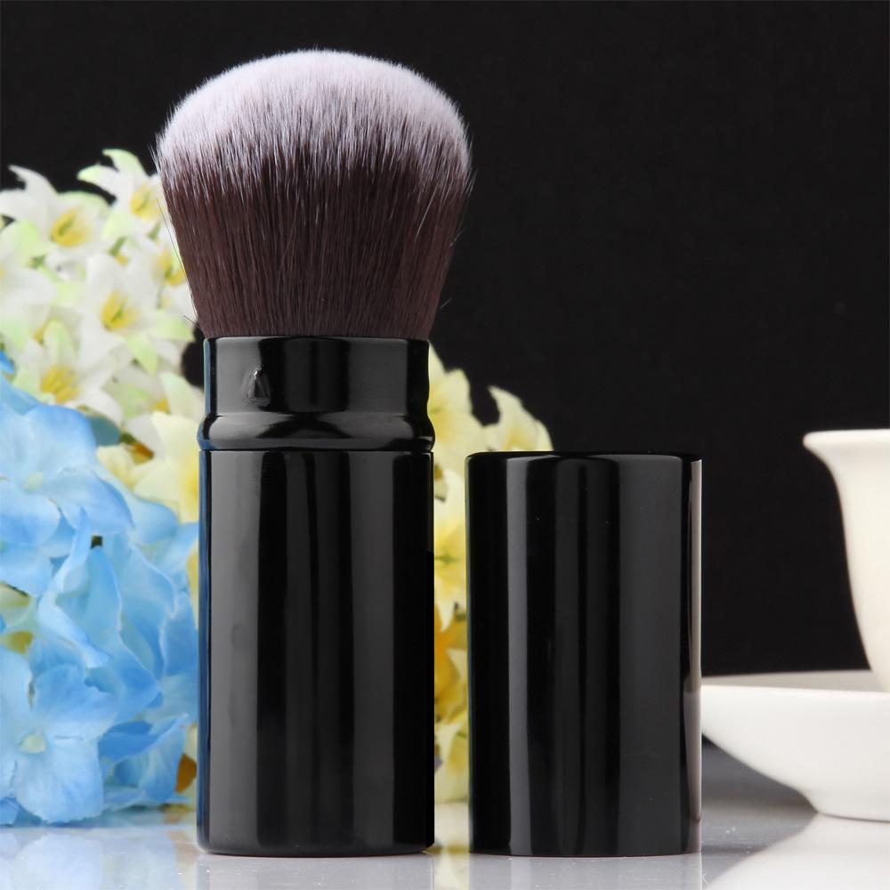 Compact Retractable Makeup Brush - Blush, Powder, Mushroom Head Tool