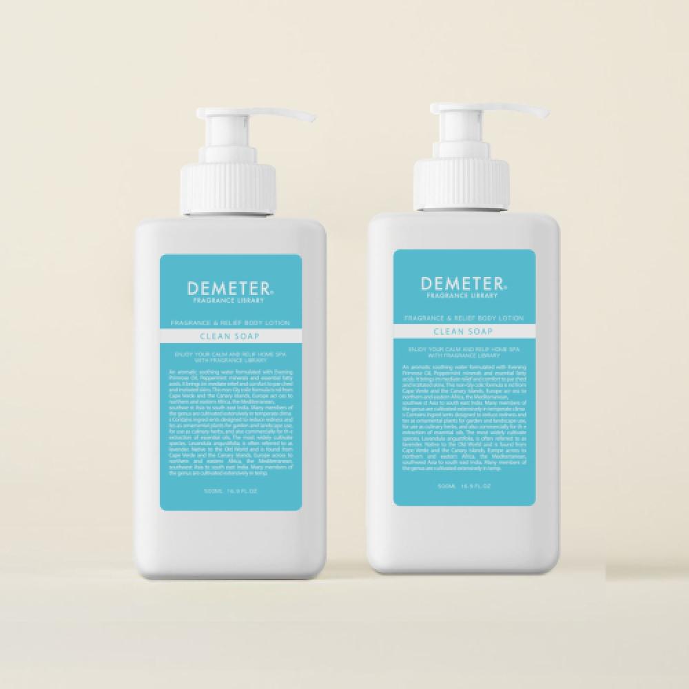 Demeter Relief Body Lotion Clean Soap 500ml 2pcs FREE