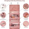 Detachable Makeup Bag, 4 In 1 Portable Cosmetic Bag with Large Capacity Waterproof and Breathable, Hanging Roll Up Travel Toiletry Bag