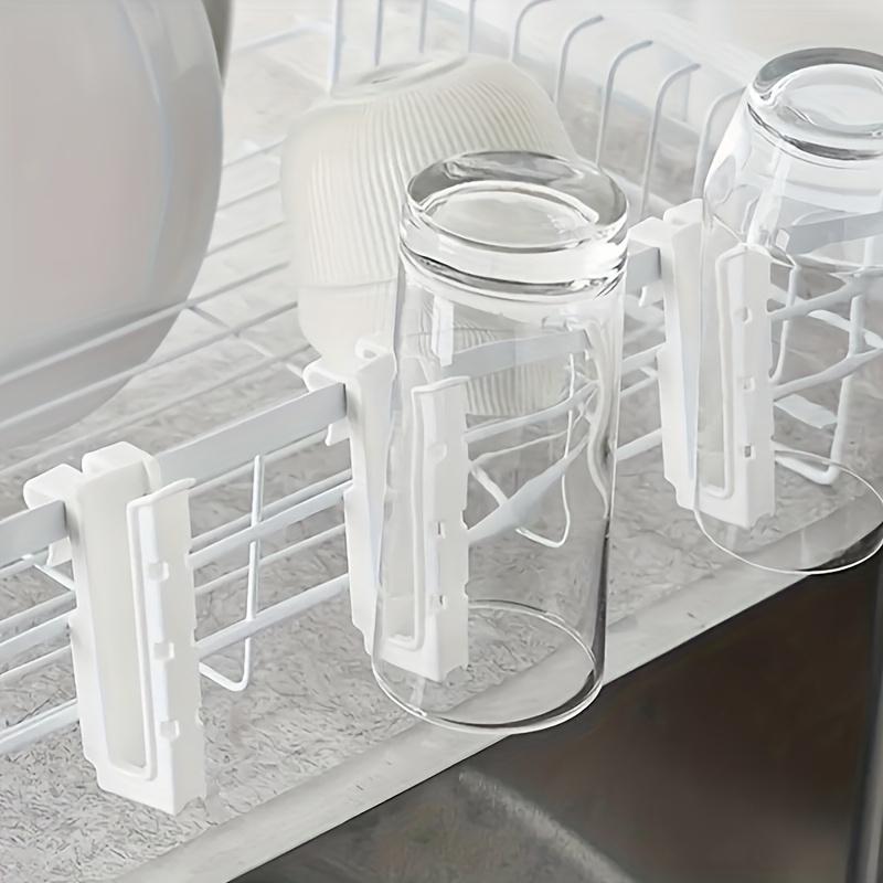 2PC  Cup Hanging Rack Home Wall-mounted Upside-down Draining Cup Multifunctional Storage Rack Nail-free Drinking Fountain Living