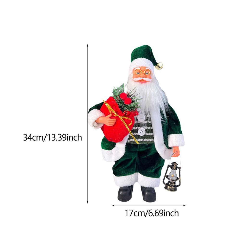 13 inch Santa Claus Santa Christmas Doll Collectible Ornaments Standing Figurine Christmas Figurine for Holiday Home Festival