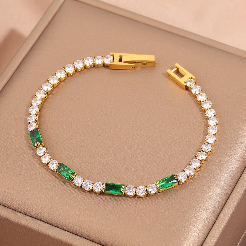 Popular bracelet, titanium steel does not fade, love zircon bracelet, high-end female light luxury niche bracelet, bracelet.