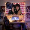 1pc MadeInUU Jake  Johnny Themed Tapestry  Pink American Flag Printed Wall Art Decorative Hanging Cloth for Home Bedroom Dorm