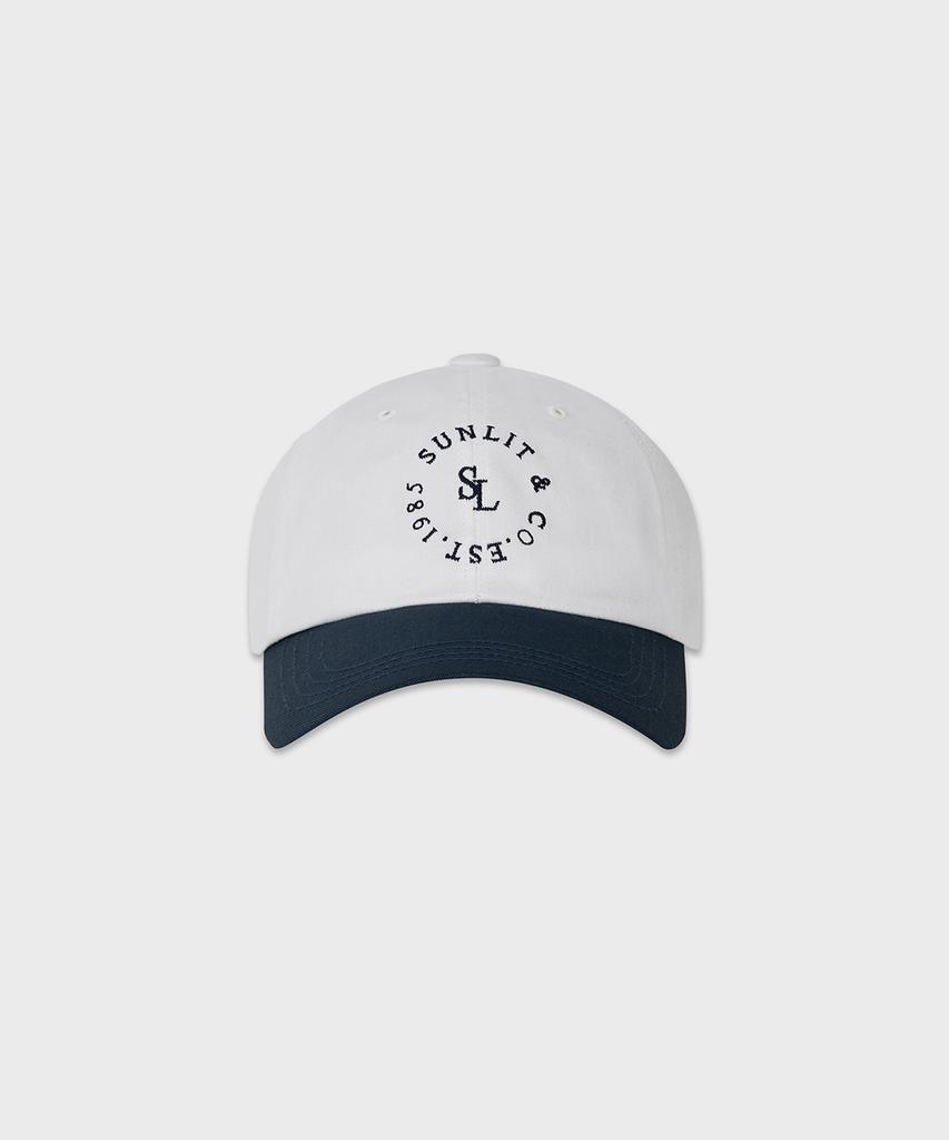 Sseonlis Lettering Ball Cap (White/Navy)