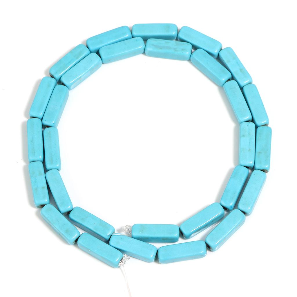 Natural Turquoise Beads 4x13mm Rectangle Square Loose Stone Beads For DIY Jewelry Making Handmade Necklace Bracelets Accessories