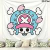 One Piece Tony Tony Chopper Wall Tapestry Aesthetic Wall Hanging Printed Fabric Blanket Decorative Tapestries for Bedroom Living Room Home Decor