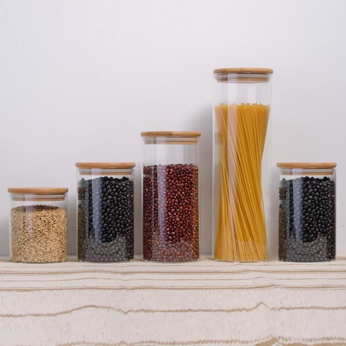 Food Storage Containers Conservation In Borosilicate Glass with Airtight Lid (set of 5)