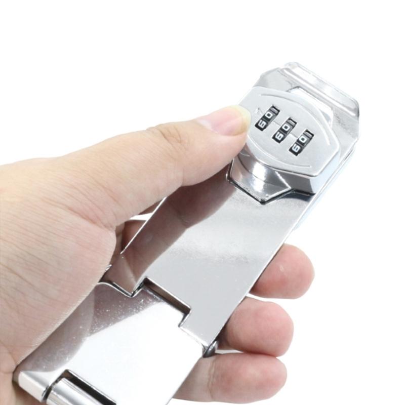 Stylish Without Key Combination Lock Easy Installion Accessory for Cabinet Door with Twist Knob Hasp Latches Designs