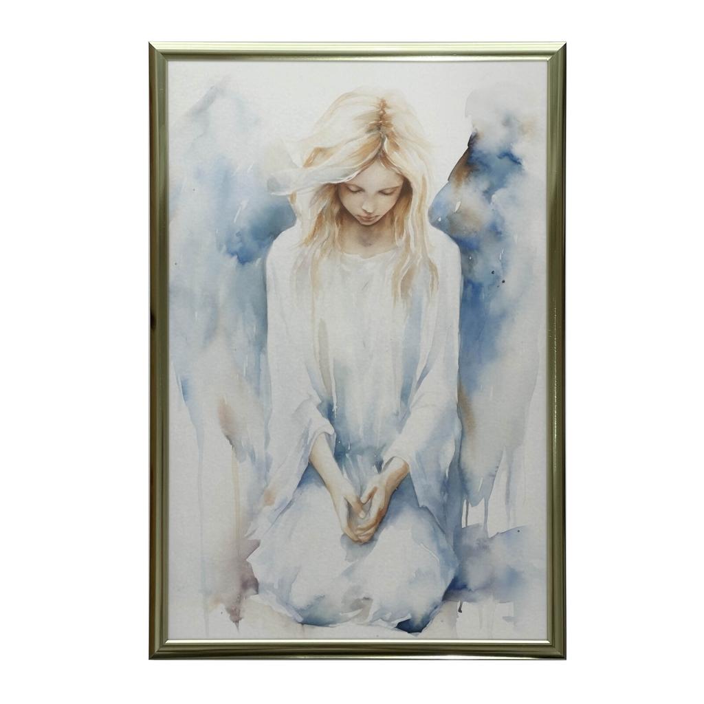 Spokojny Anioł W Pastelowej Harmonii Spokojny Anioł W Pastelowej Harmonii, 30X40 Cm, Bez Ramy, Papier Matowy 230 Gsm