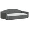 VidaXL Daybed with Trundle and Drawers Dark Grey 90x190 Cm Fabric 3197595