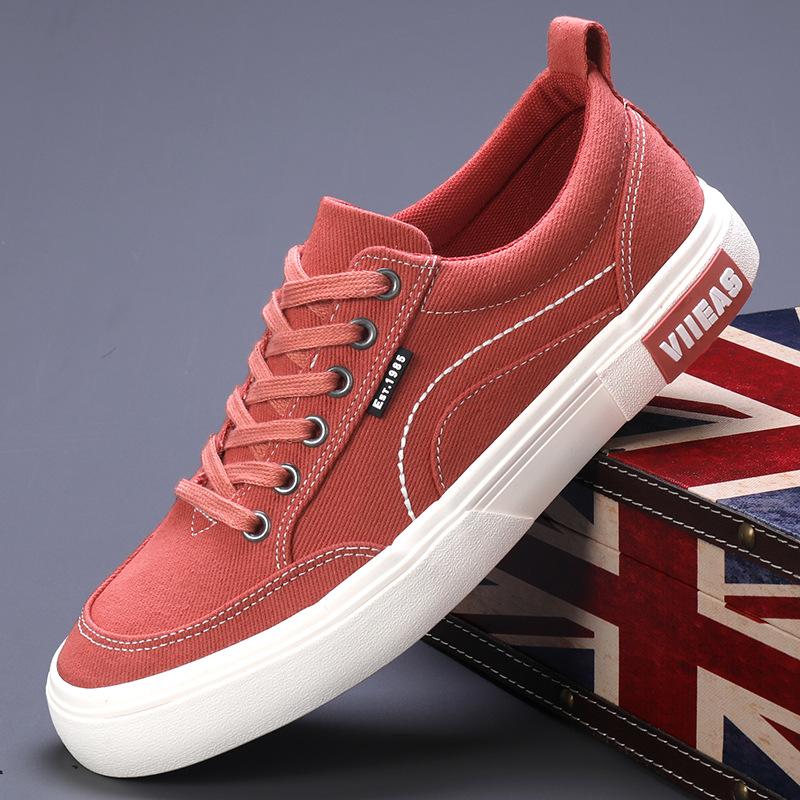 Spring New Mens Shoes Trendy Shoes Mens Canvas Shoes Korean Versatile Trendy Casual Shoes Breathable Fashionable Board Shoes
