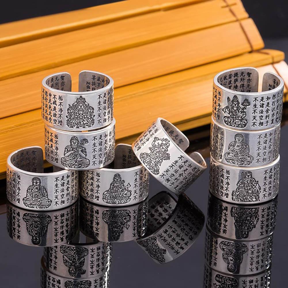 

Буддизм Регулируемая Ретро Защита Богатство Амулеты Счастливые кольца Фэн-Шуй Ювелирные изделия Открытое кольцо Зодиак