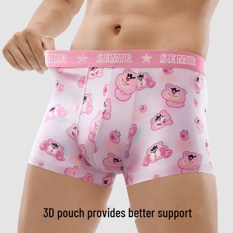 Semir Men's 95% Cotton Antibacterial Boxer Briefs (3-Pack)