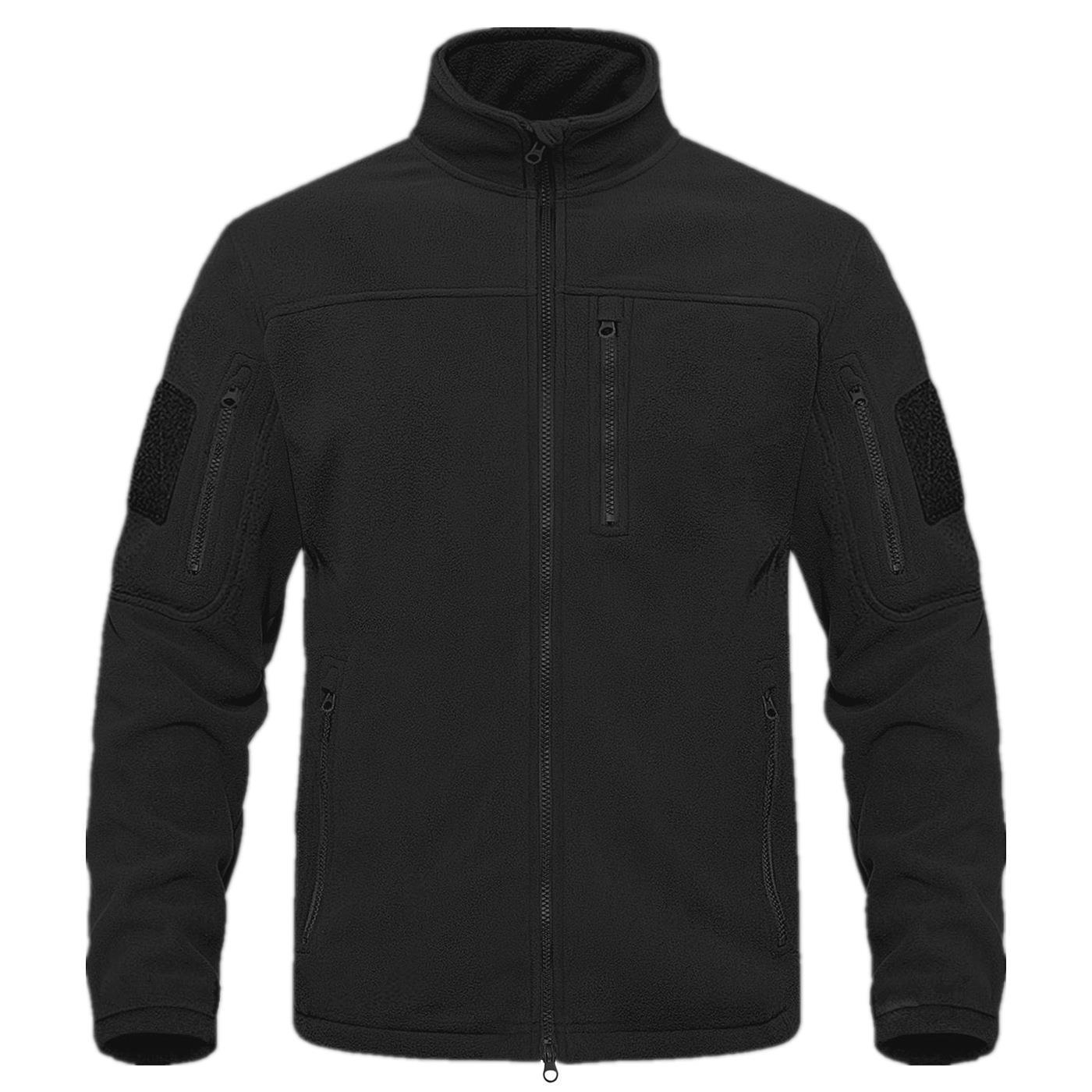 

Men s 2024 Autumn/Winter Outdoor Tactical Fleece Hiking Jacket S чёрный
