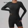 Women's Butt-Lifting Nude Yoga Suit - Slimming, Sleeveless, One-Piece Shorts