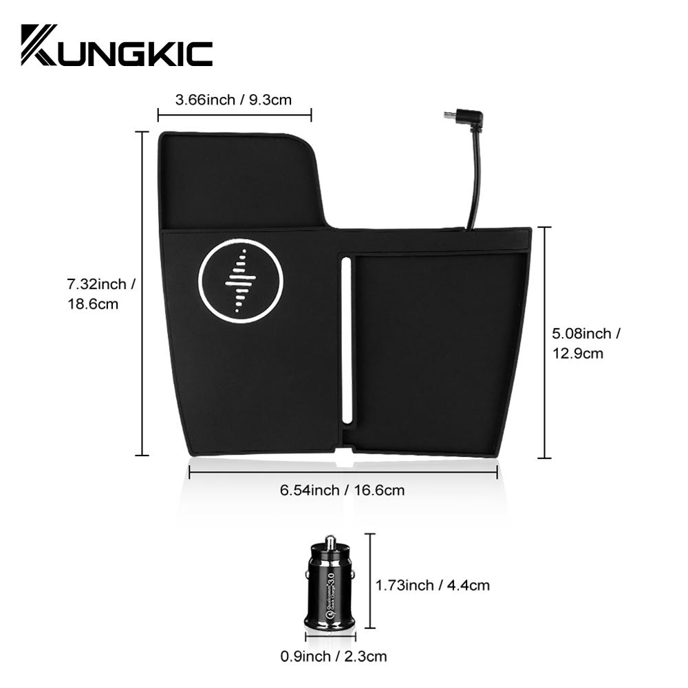 Car Wireless Charger Silicone Non-Slip Pad For Ford Focus 2019 2020 2021 2022 2023 Car Mobile Phone Fast Induction Charging Pad