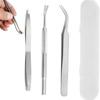 1Set Portable Tick Removal Tweezers Professional Painless Tick Remover Tool for Dogs Cats Pets Human Tick Extractor Accessories