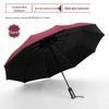 Extra-Large Automatic Black Men's Sunshade & Rain Umbrella - Sturdy, Foldable, Customizable with Thickened Design