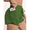 Pantaloncini da Yoga da Donna ad Asciugatura Rapida con Tasca | Larghi, Non Trasparenti, Tessuto Elasticizzato Medio, Grigio, Doppio Uso Fitness e Casual, Pantaloncini con Tasca Laterale