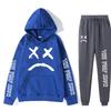 Autumn Winter Lil Peep "The Peep Show" Graphic Printed Hoodies Sweatpants Set Fashionable Casual Warm Sports Long Sleeved Pants Men's Sport Wear