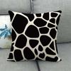 Black And White Leopard Print Spots Digital Printing Short Plush Pillow Covers For Car Sofa Office Cushion Cover Home Goods