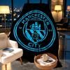 Manchester City FC Print Blanket - Soft & Comfortable, for Bedroom, Travel, Sofa, Home Decoration - Birthday Christmas Gift for Friend