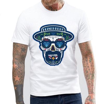 SHENGN Mens Printed Breathable Love Death Robots Logo Short Sleeve Funny T Shirt Gray