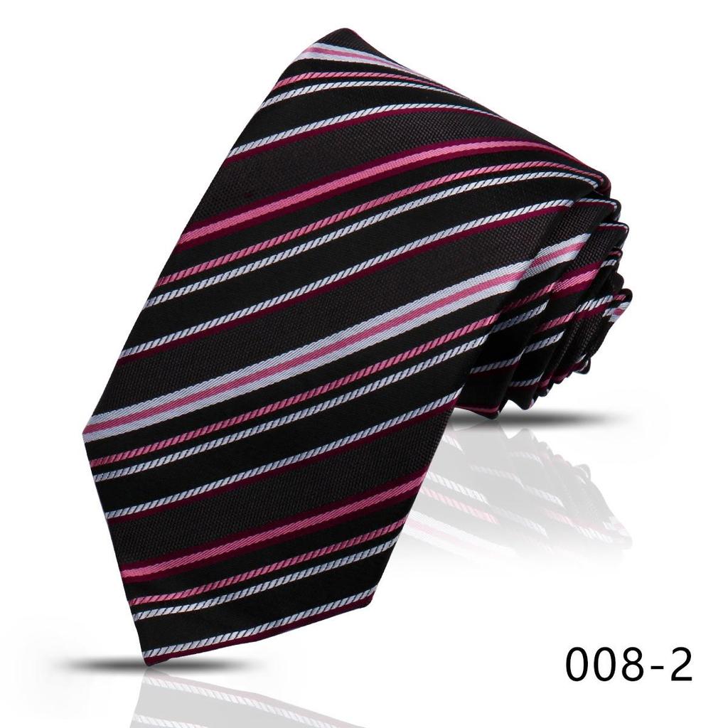 Hochwertige Herren-Seidenkrawatte, 8 cm breit, für Business und Hochzeitsanzug, mit diagonalen Streifen und Karomuster