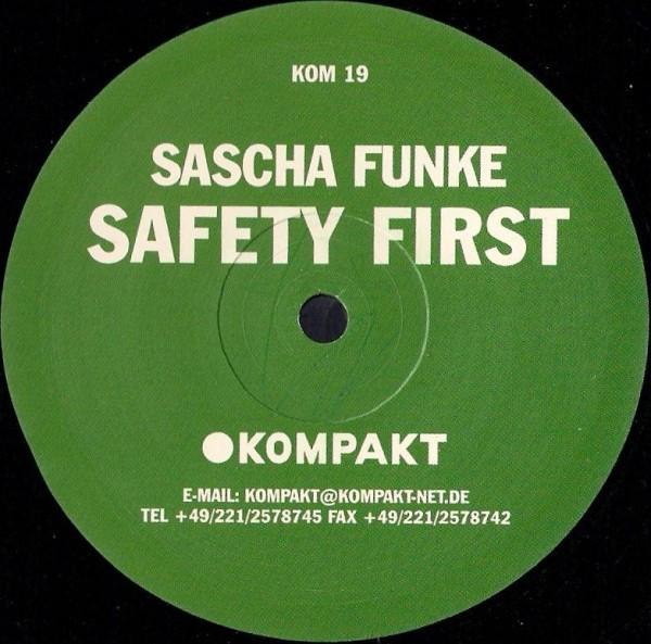 

12-дюймовая пластинка SASCHA FUNKE Safety First KOM19 Kompakt 2000 Германия Танцевальная Электроника Б/у