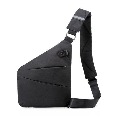 Schultertasche für Herren Lässige Sport-Karomuster-Brusttasche Outdoor-Freizeit