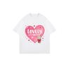 Oversized T Shirt Black Lovely And Caffeinated Heart Coffee Cup Print Casual Wear For Women Summer Outfit Trendy Graphic Tee