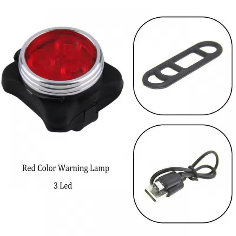 Rechargeable Bike Light 4 Mode Waterproof Mountain Bike Headlight and Tail Light for Night Riding LED Lamp Bicycle Accessories Handlebar&400LM