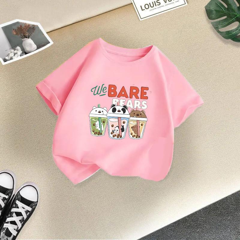 Children T-shirt Cute Animals Printed Kids 100% Cotton Tops O-Neck Short-sleeve Kids 2-13Y T-shirt