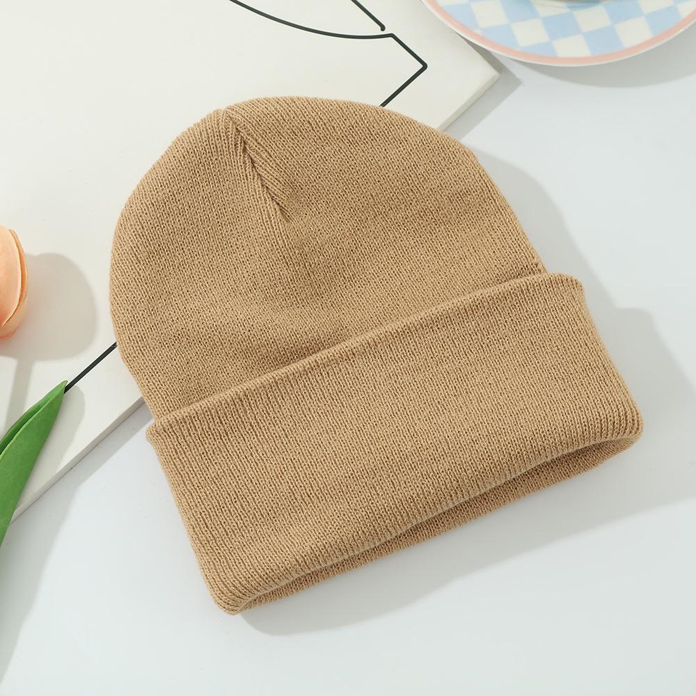 Korean Style Winter Acrylic Knit Hat - Modern Minimalist, Warm, Windproof, Fashionable, Versatile Wool Hat