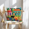 1/4Pcs Colorful Farm-Themed Pillowcase For Cozy Decor Sofa Cushion Cover Home Bedroom Room Decoration