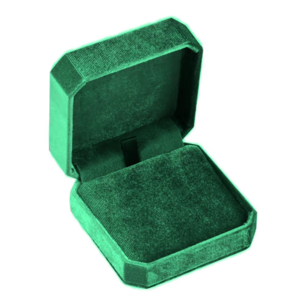 Custom Logo Velvet Octagonal Flip Top Necklace Box Mobile Necklace Holder Engagement Wedding Jewelry Display Packaging Gift Box