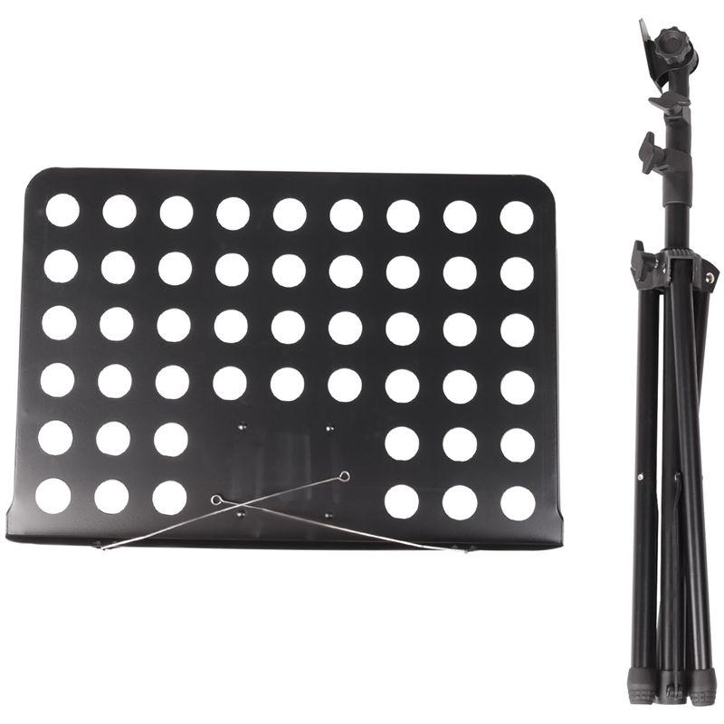 Элегантная-Портативная Металлическая Подставка для Нот Съемные Музыкальные Инструменты Для Пианино Скрипки Гитары Нотная Партитура Детали Гитаты Аксессуары чёрный