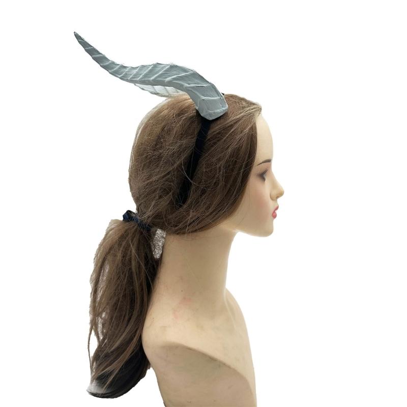 Dragon Horn Costume Headband for Theme Party Use, Plastic Horn Hair Accessory with Stage Show and Photo Prop Appeal