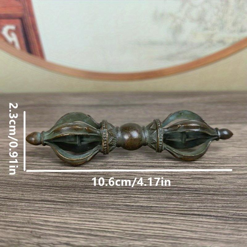 Tibetischer fünfsträngiger Dorje Vajra Religiöser Bedarf Bronze Antikisiert Stößel Heimdeko Schnitzstatue Tibetische Buddhistische Autodekoration