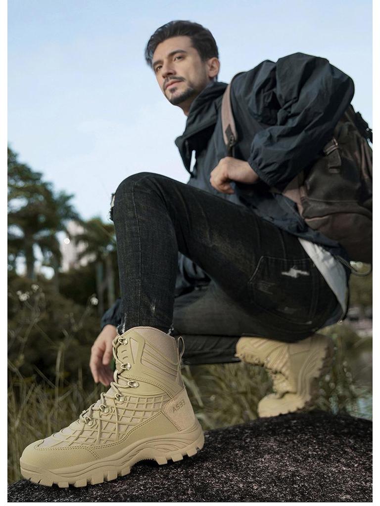 Atmungsaktive High-Top Taktische Kampfstiefel für Militär, Wandern und Bergsteigen