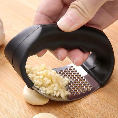 1 Stück Edelstahl Knoblauchpresse Manuelle Knoblauchpresse Gerät Küchenpresse Ausdrücker Ingwer Knoblauch Werkzeuge Küchenzubehör