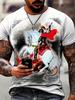 St. George Printed T-shirt Men's Fashion Street T-shirt 3D Printing Casual Round Neck Short-sleeved T-shirt Hip-hop Mens T-shirt