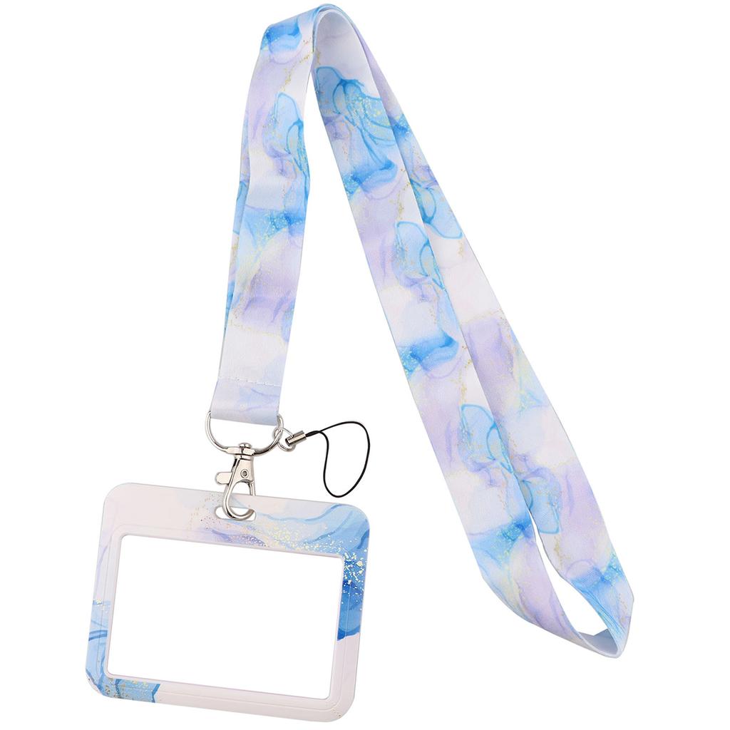 Marble Printing Lanyard For Keychain ID Card Cover Passport Student Cellphone USB Badge Holder Key Ring Neck Straps Accessories