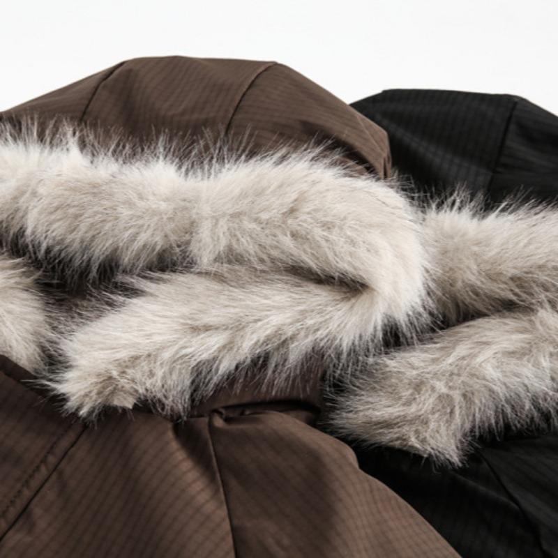Winter Thickened Warm Fur Collar Hooded Cotton Jacket for Men and Women American Street Trend Loose Short Cotton Jacket