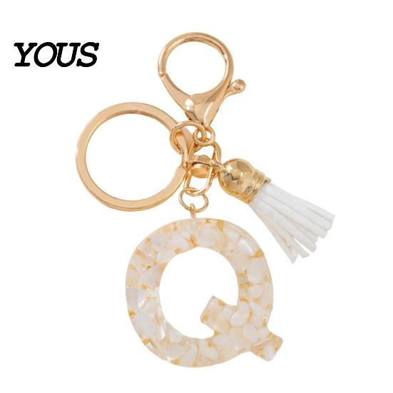 Key Holder For Backpack Keychain Pendant, Letter A-Z Charm with Tassel, Alphabet Initial Metal Keyring for Handbag Bag Pendant